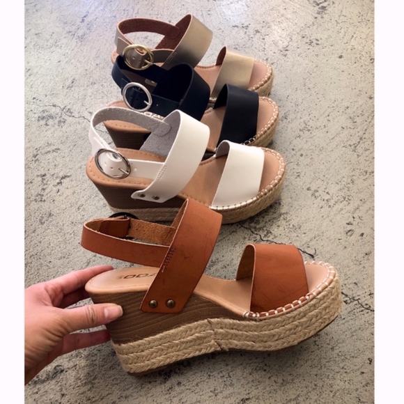 ELLY Espadrille Wedge - TAN - Picture 2 of 7